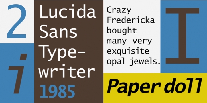 Lucida Sans Typewriter font preview