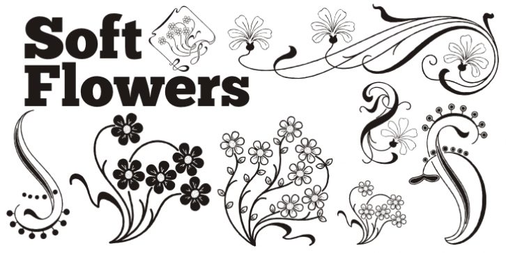 Soft Flowers font preview