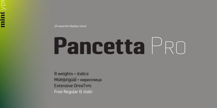 Pancetta Pro font preview