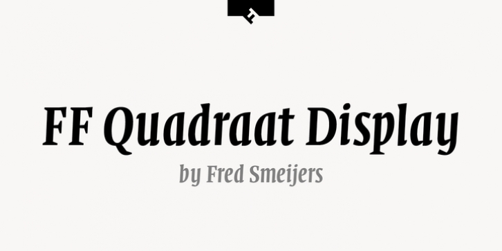 FF Quadraat Display font preview