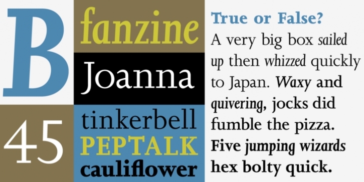 Joanna MT font preview