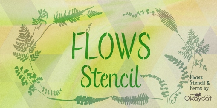 Flows Stencil font preview