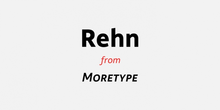 Rehn font preview