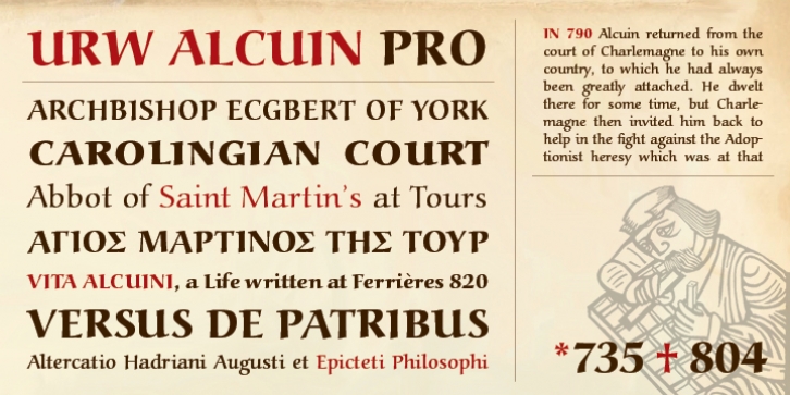 URW Alcuin Pro font preview