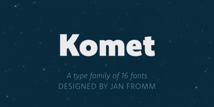 Komet font preview