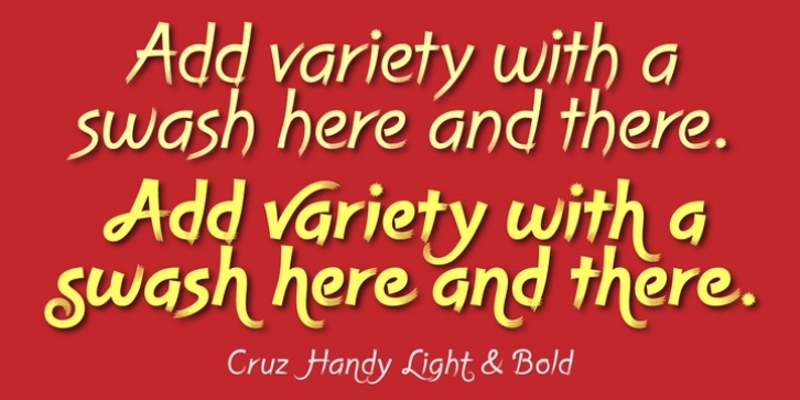 Cruz Handy font preview