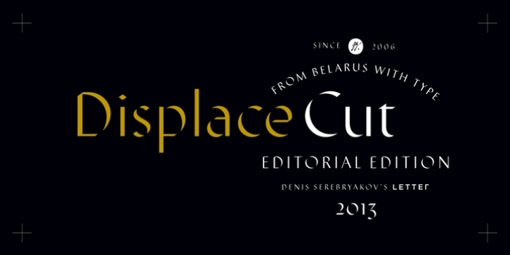 Displace Cut font preview