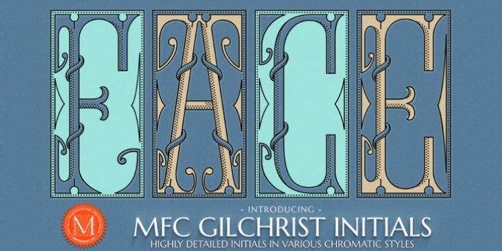 MFC Gilchrist Initials font preview