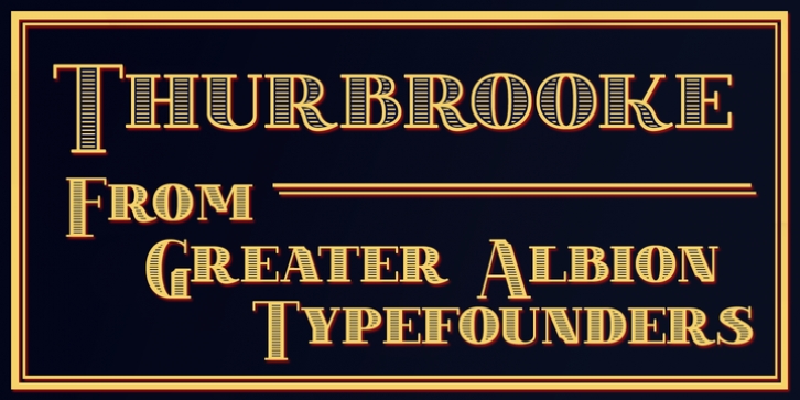 Thurbrooke font preview