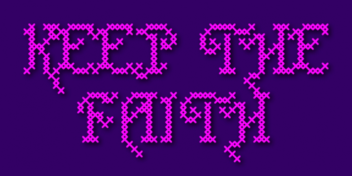 Cross Stitch Carefree font preview
