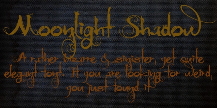 Moonlight Shadow font preview