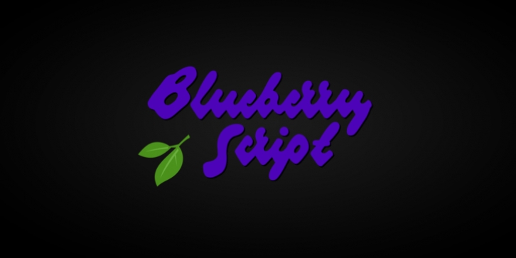 Blueberry Script font preview