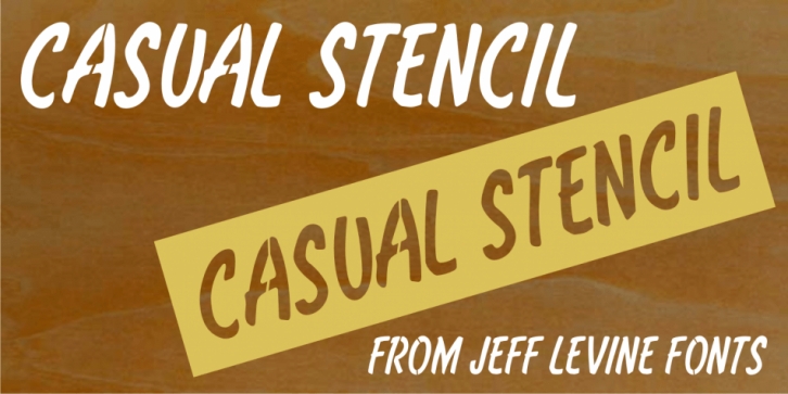 Casual Stencil JNL font preview