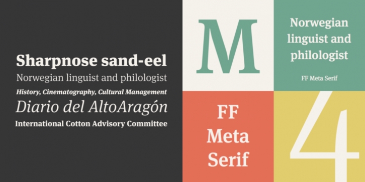 FF Meta Serif font preview