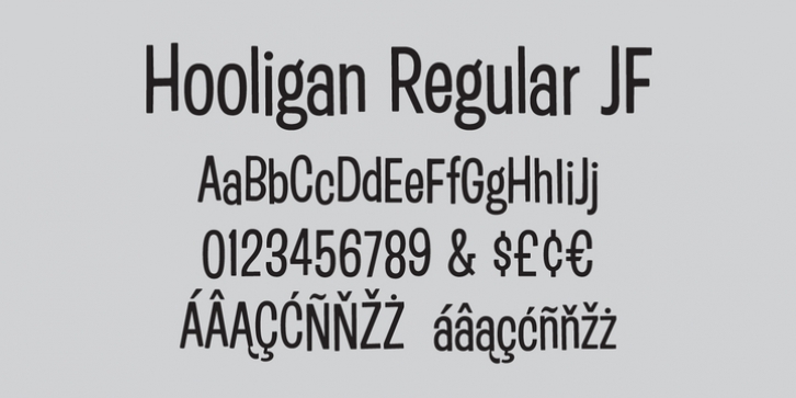 Hooligan JF font preview