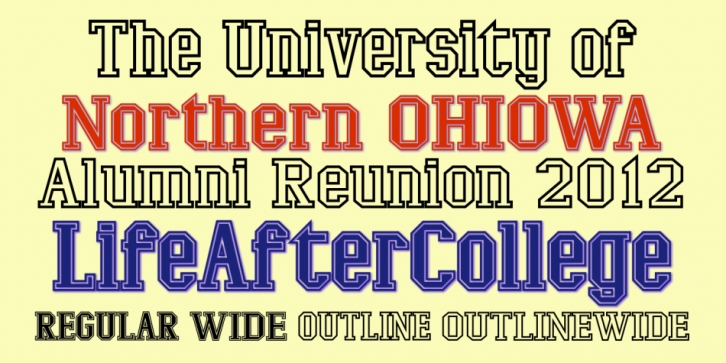 LifeAfterCollege font preview