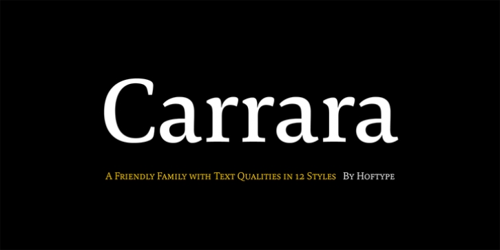 Carrara font preview