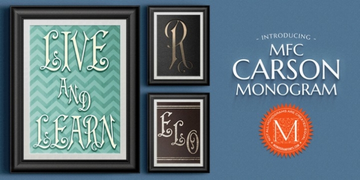MFC Carson Monogram font preview