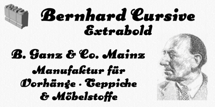 Bernhard Cursive font preview