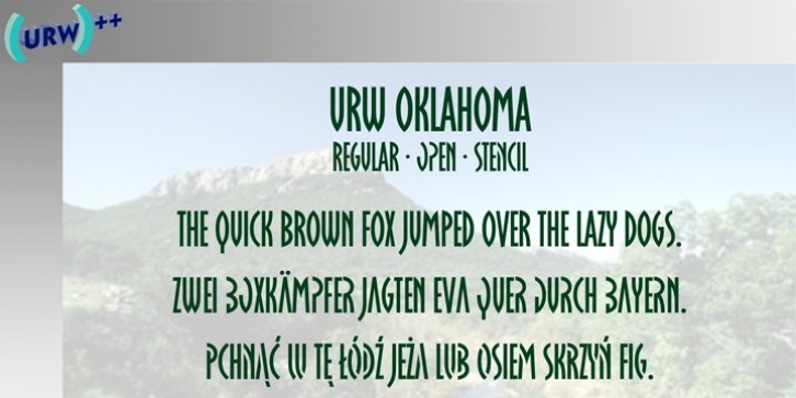 URW Oklahoma font preview