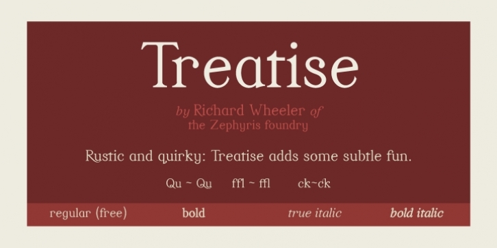 Treatise font preview