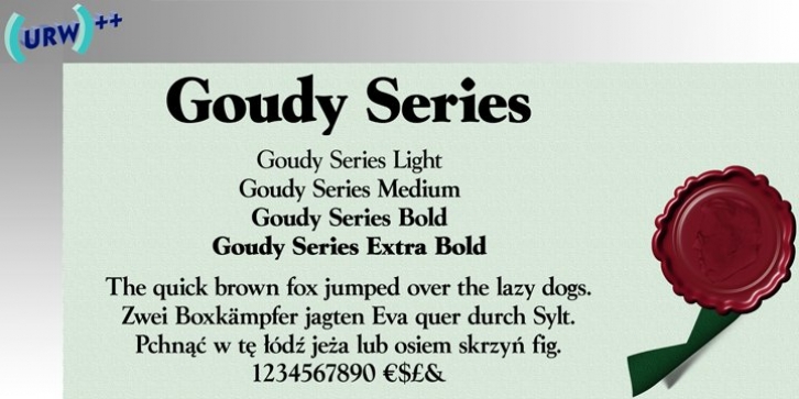 Goudy Series font preview