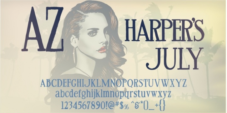 AZ Harpers July font preview