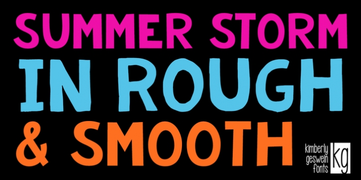 KG Summer Storm font preview