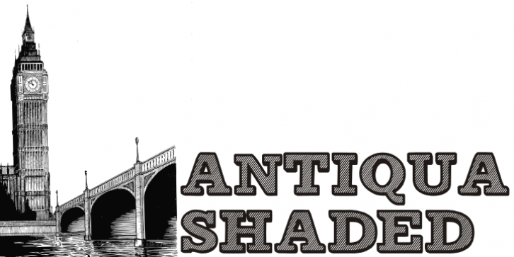Antiqua Shaded font preview