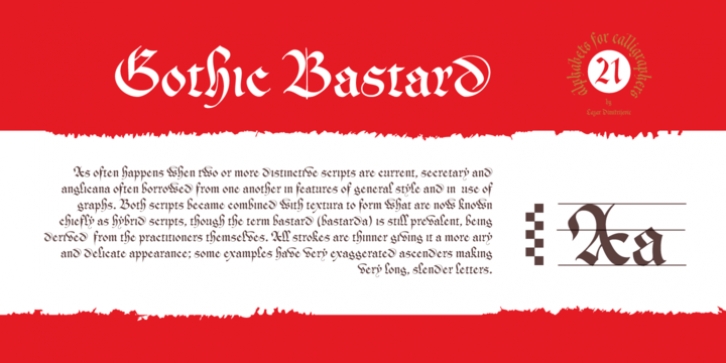 Cal Gothic Bastard font preview
