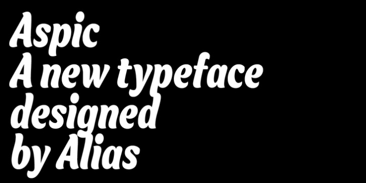 Aspic font preview