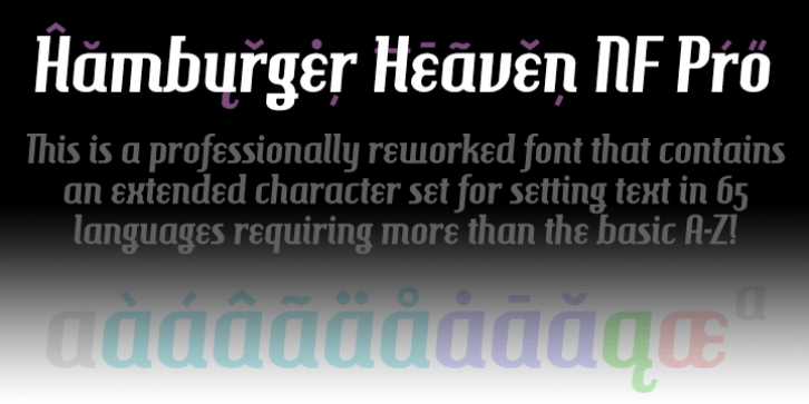 Hamburger Heaven NF Pro font preview