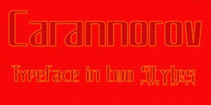 Carannorov font preview