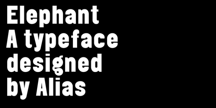 Elephant font preview