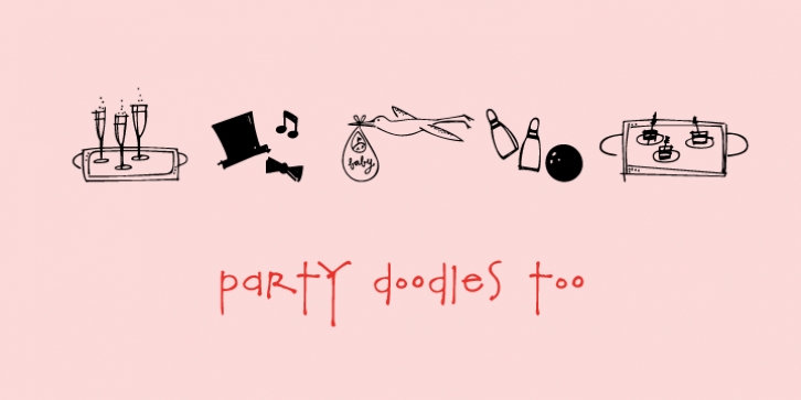 Party Doodles Too font preview