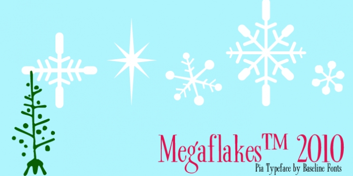 Megaflakes 2010 font preview