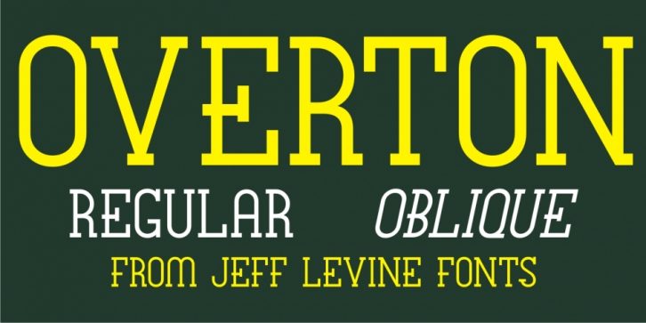 Overton JNL font preview