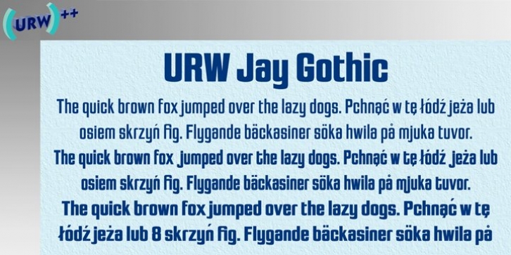 Jay Gothic font preview