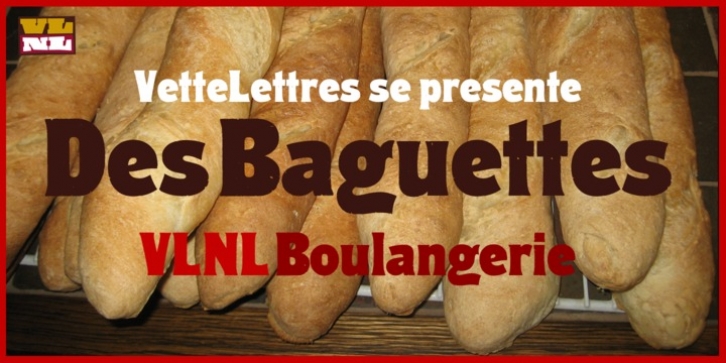 VLNL Boulangerie font preview