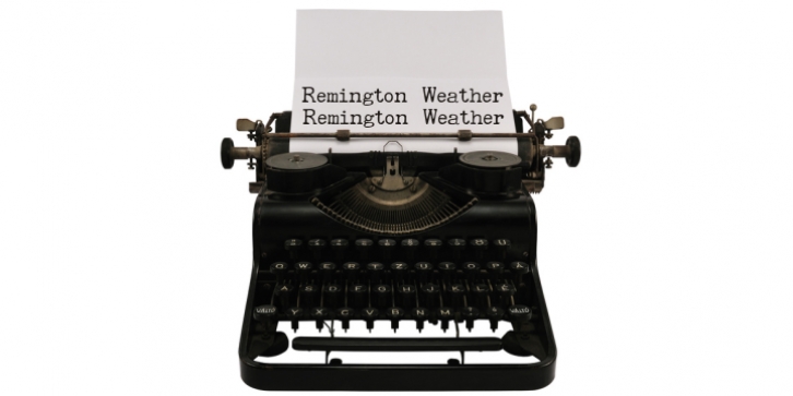 Remington Weather font preview