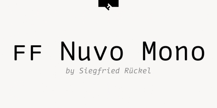 FF Nuvo Mono font preview