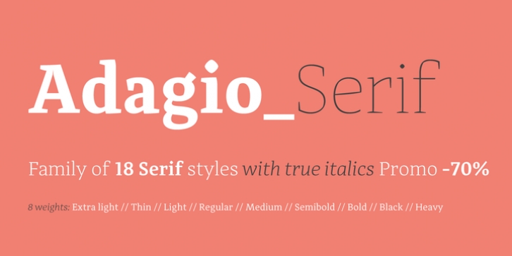 Adagio Serif font preview