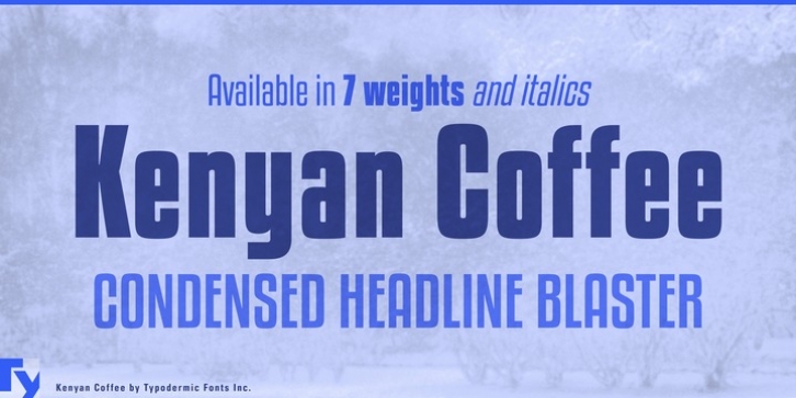 Kenyan Coffee font preview