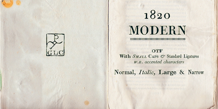 1820 Modern font preview