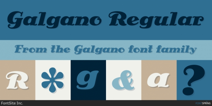 Galgano font preview