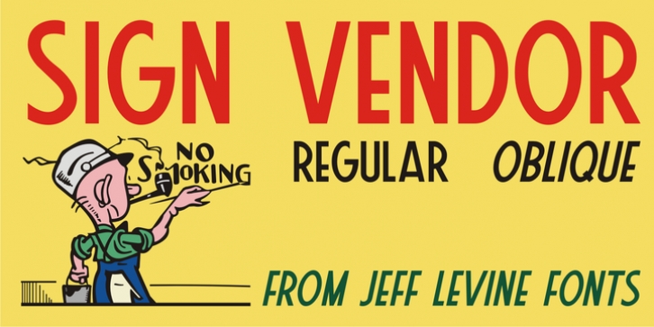 Sign Vendor JNL font preview