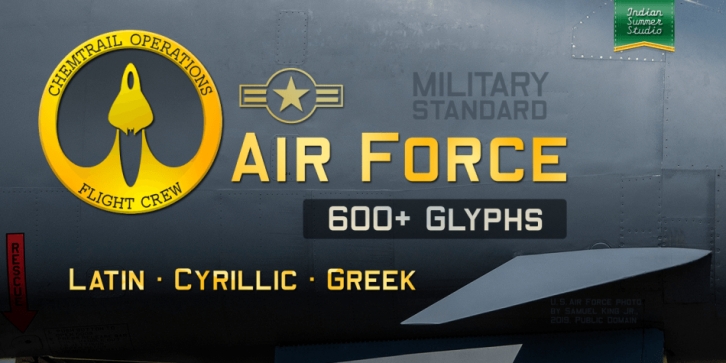 Air Force font preview