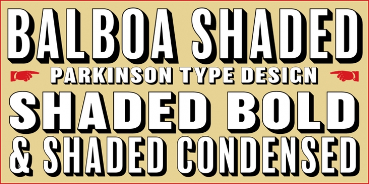 Balboa Shaded font preview