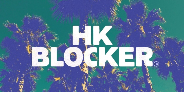 HK Blocker font preview