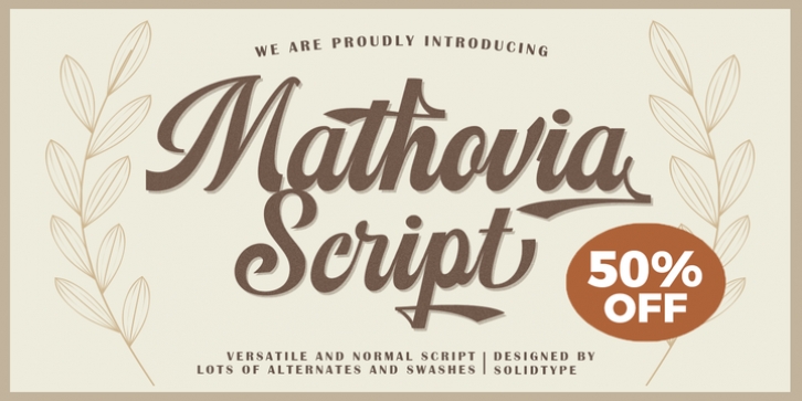 Mathovia Script font preview